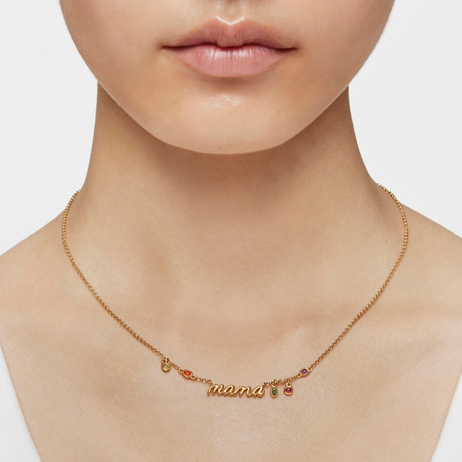 collana mama in argento vermeil con pietre preziose tous mama