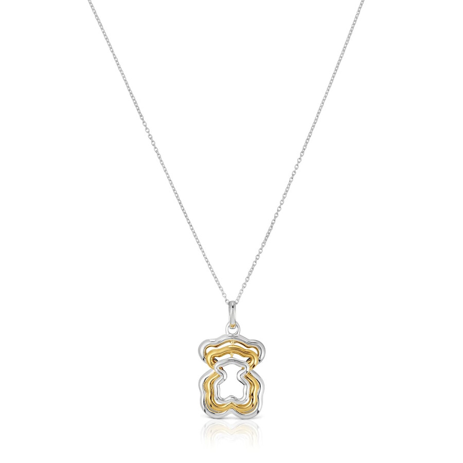 collana con orsetto bickie bicolore triplo