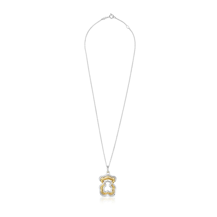collana con orsetto bickie bicolore triplo