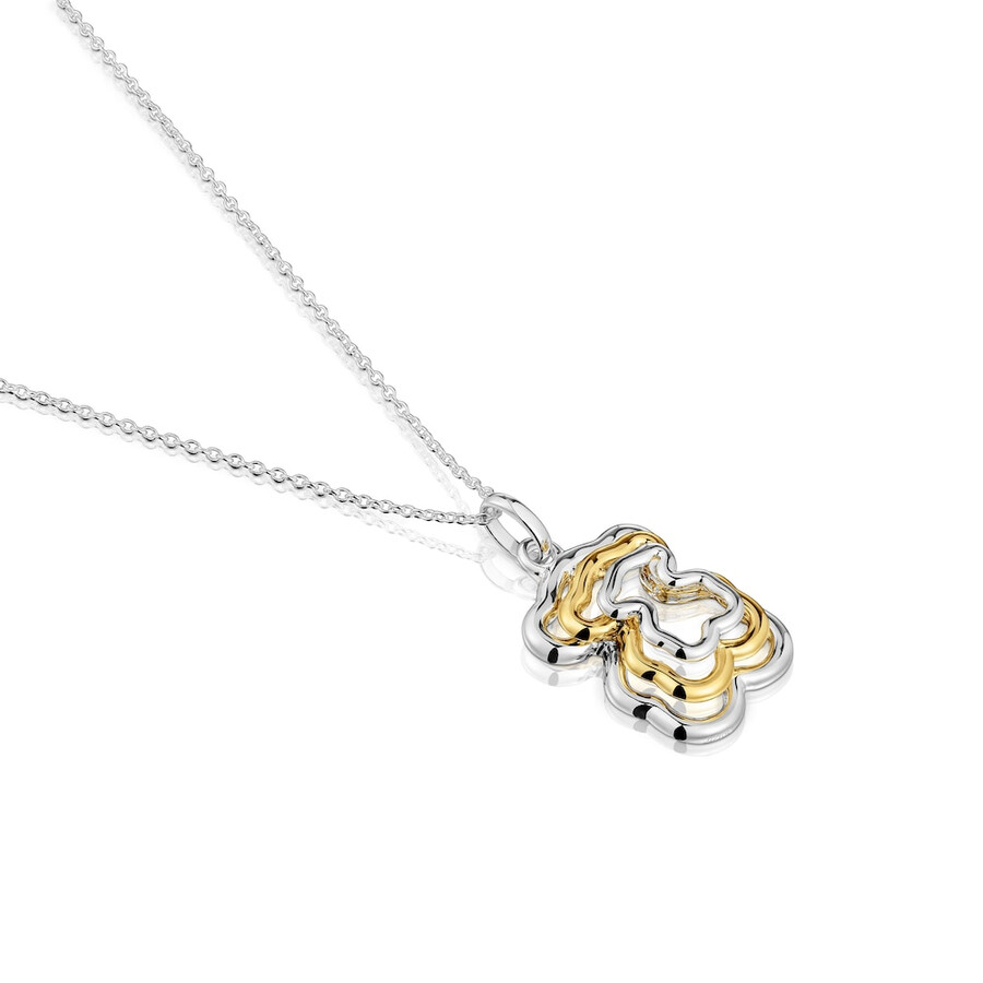 collana con orsetto bickie bicolore triplo