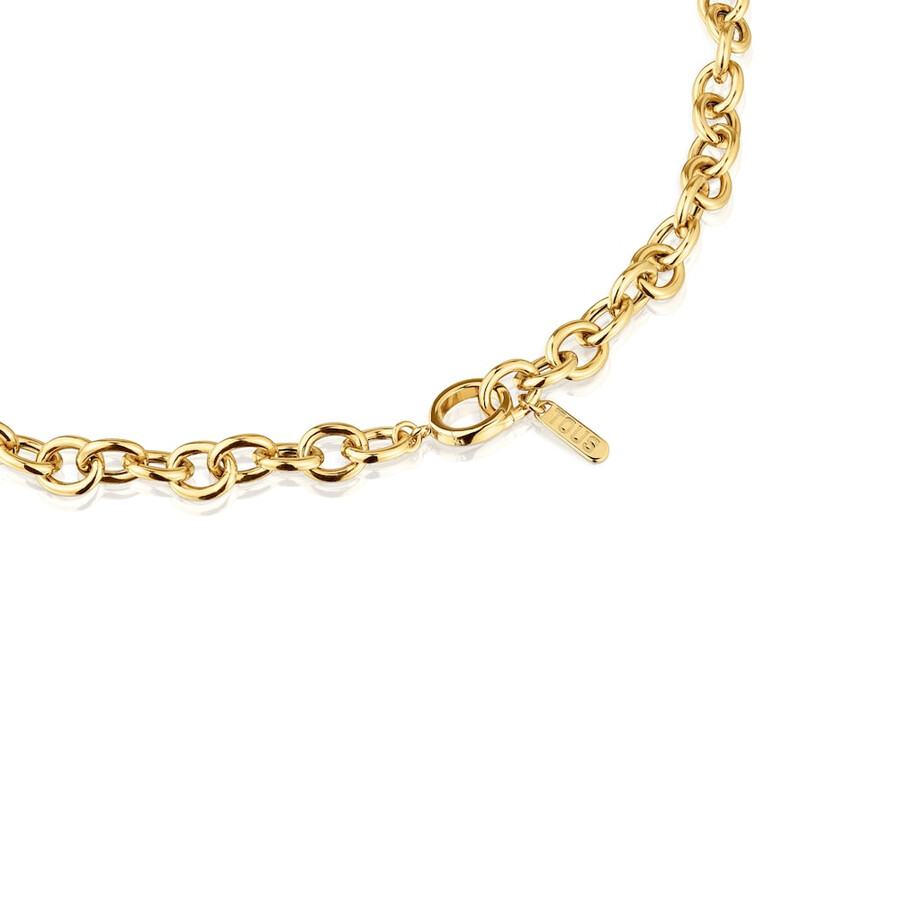 choker con catena a maglie larghe e placcatura in oro 18kt su argento cachito mío