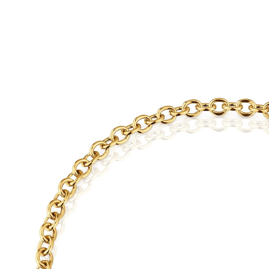 choker con catena a maglie larghe e placcatura in oro 18kt su argento cachito mío