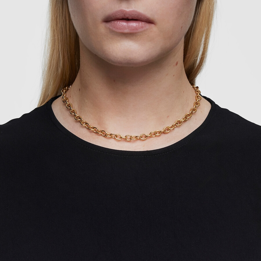 choker con catena a maglie larghe e placcatura in oro 18kt su argento cachito mío