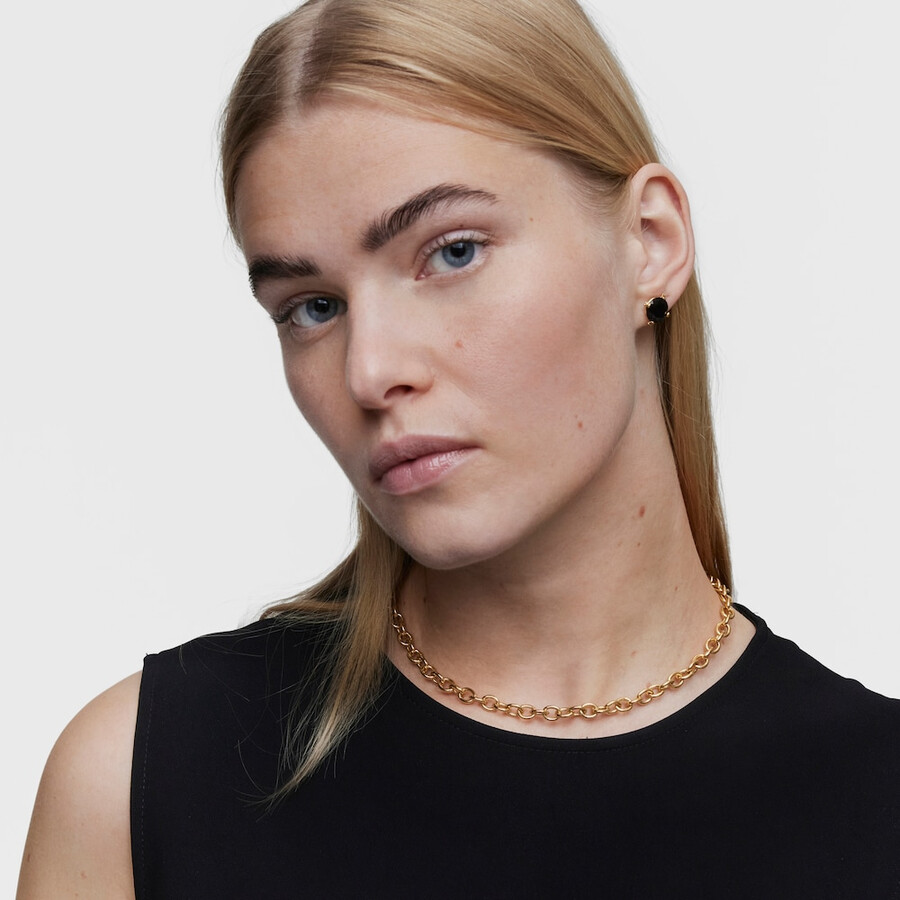 choker con catena a maglie larghe e placcatura in oro 18kt su argento cachito mío