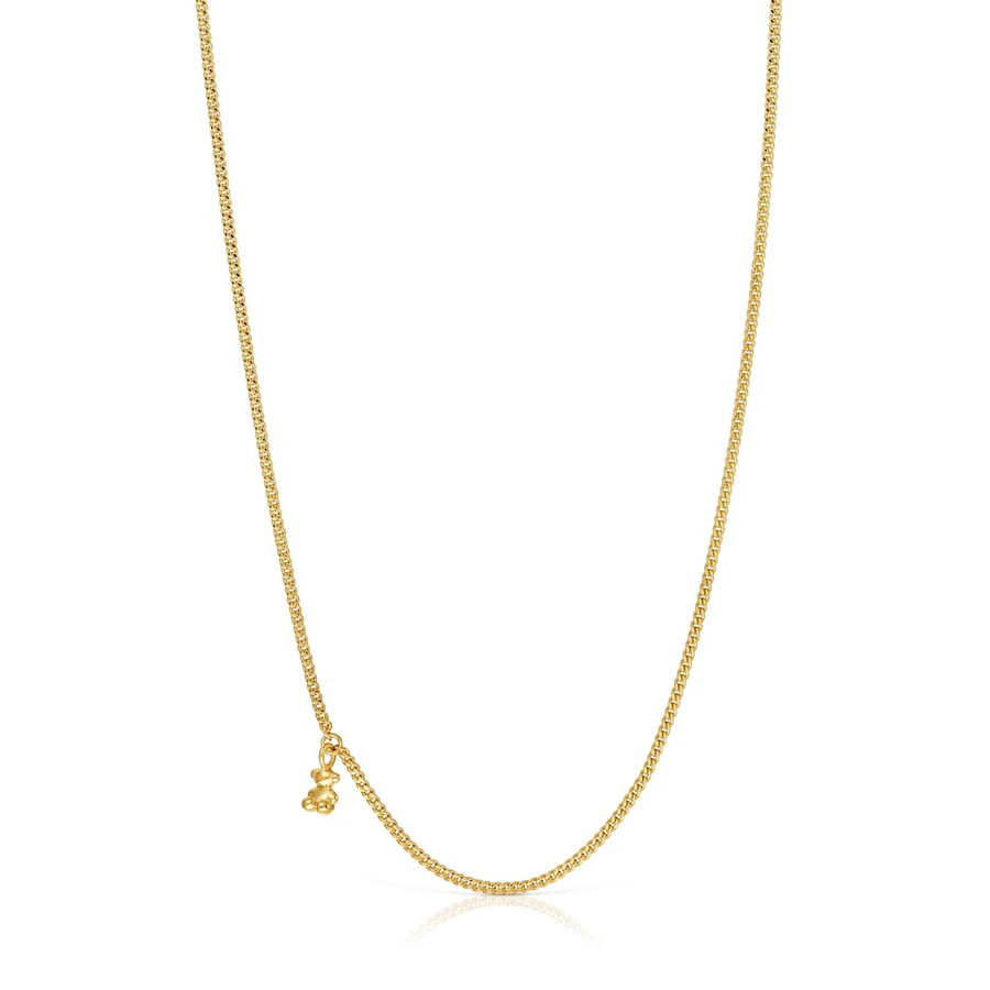 collana corta con placcatura in oro 18kt su argento bold bear