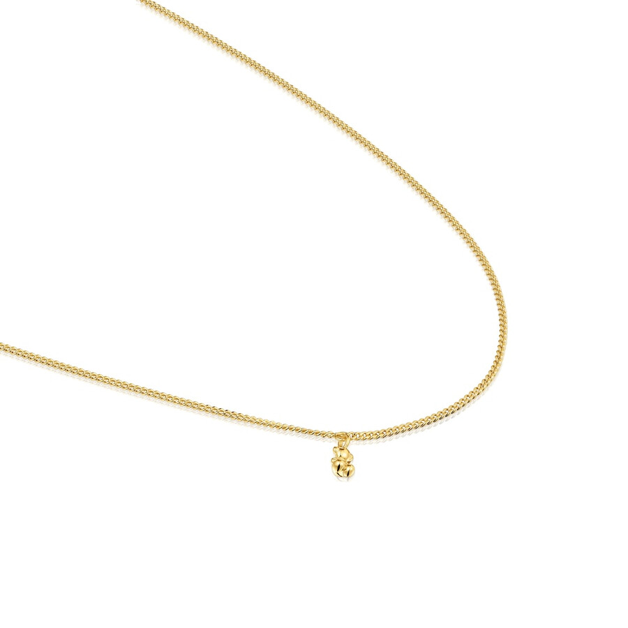 collana corta con placcatura in oro 18kt su argento bold bear