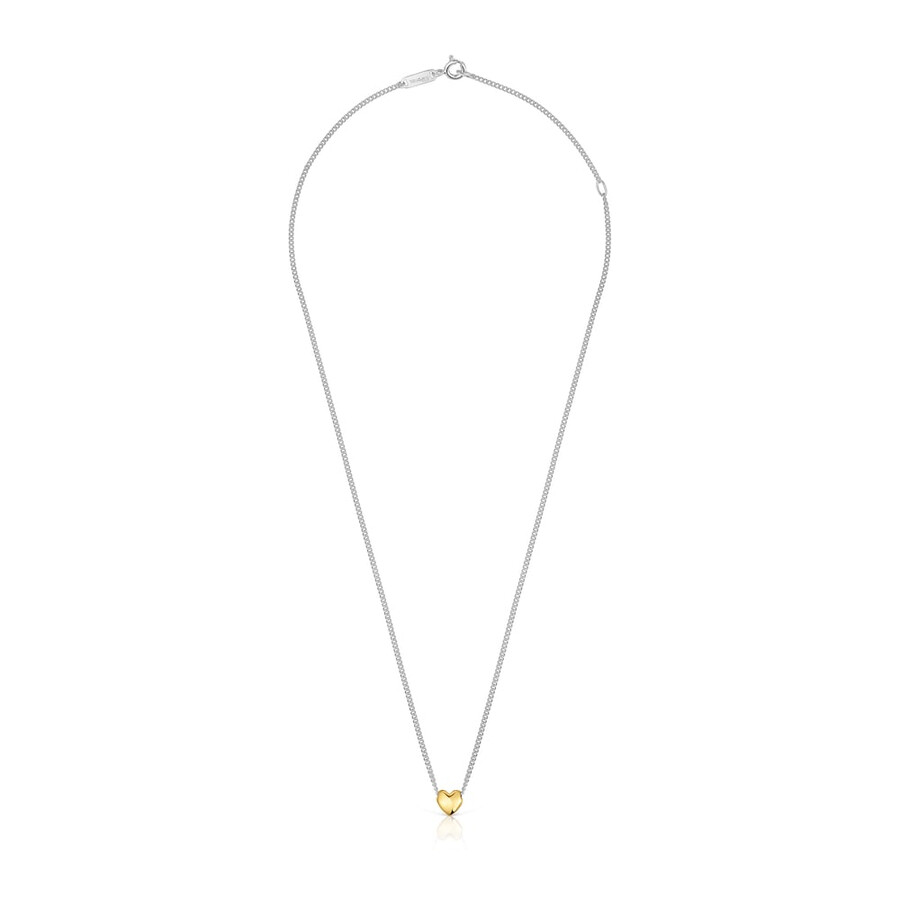 collana corta bicolore a forma di cuore la mia altra metà