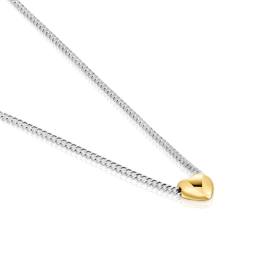 collana corta bicolore a forma di cuore la mia altra metà