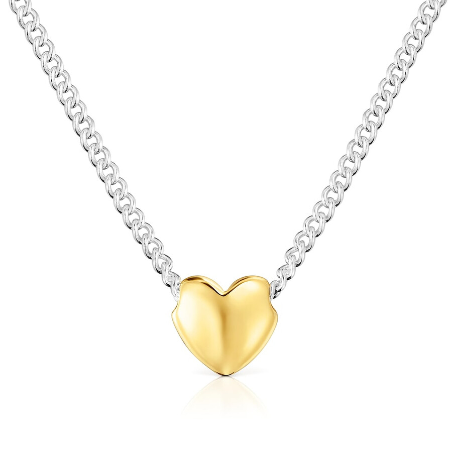collana corta bicolore a forma di cuore la mia altra metà