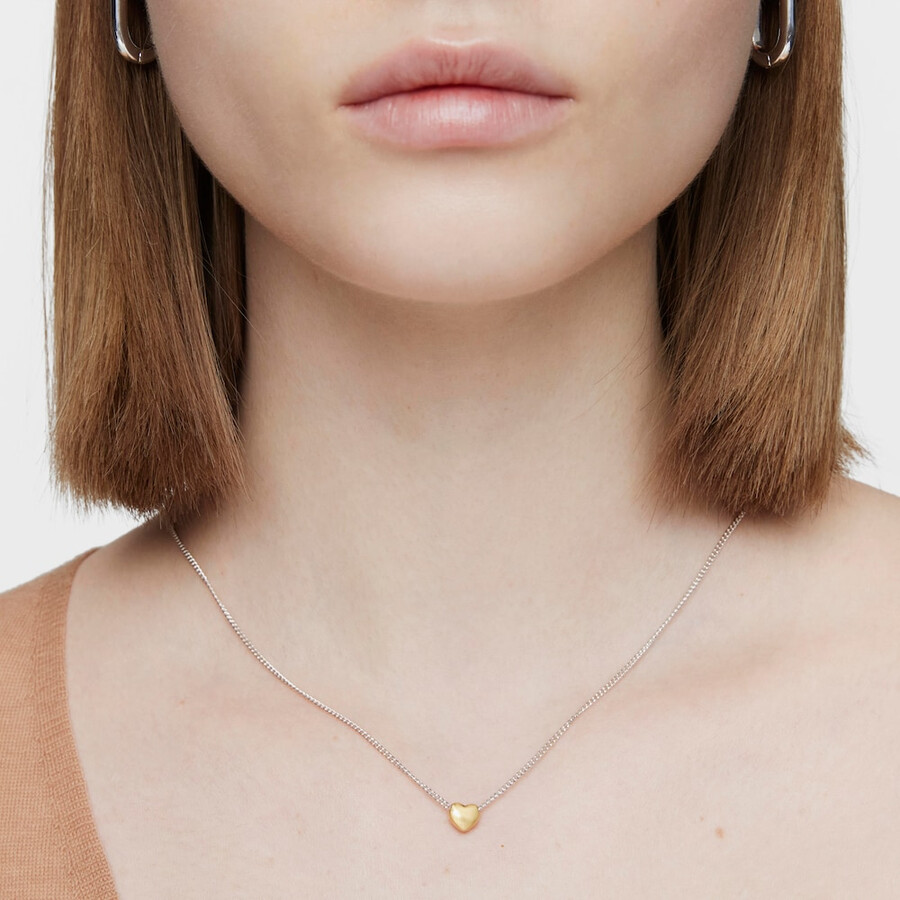 collana corta bicolore a forma di cuore la mia altra metà