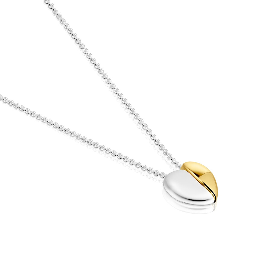 collana corta a due colori con cuore doppio la mia altra metà