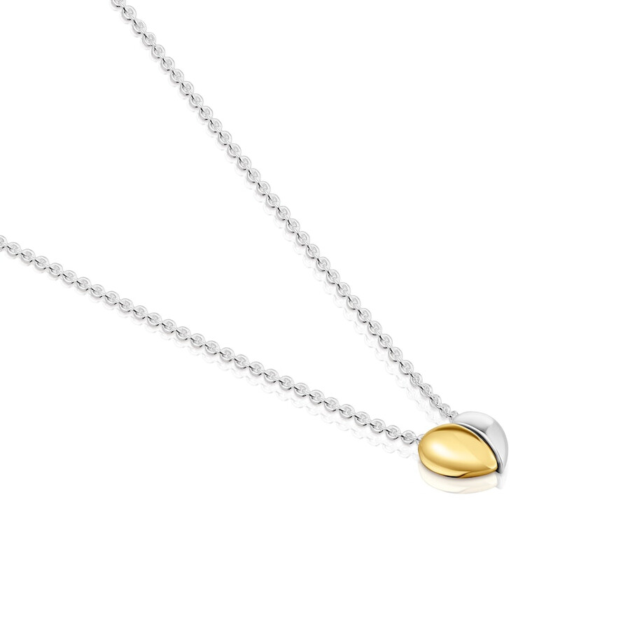 collana corta bicolore con cuore piccolo doppia la mia altra metà