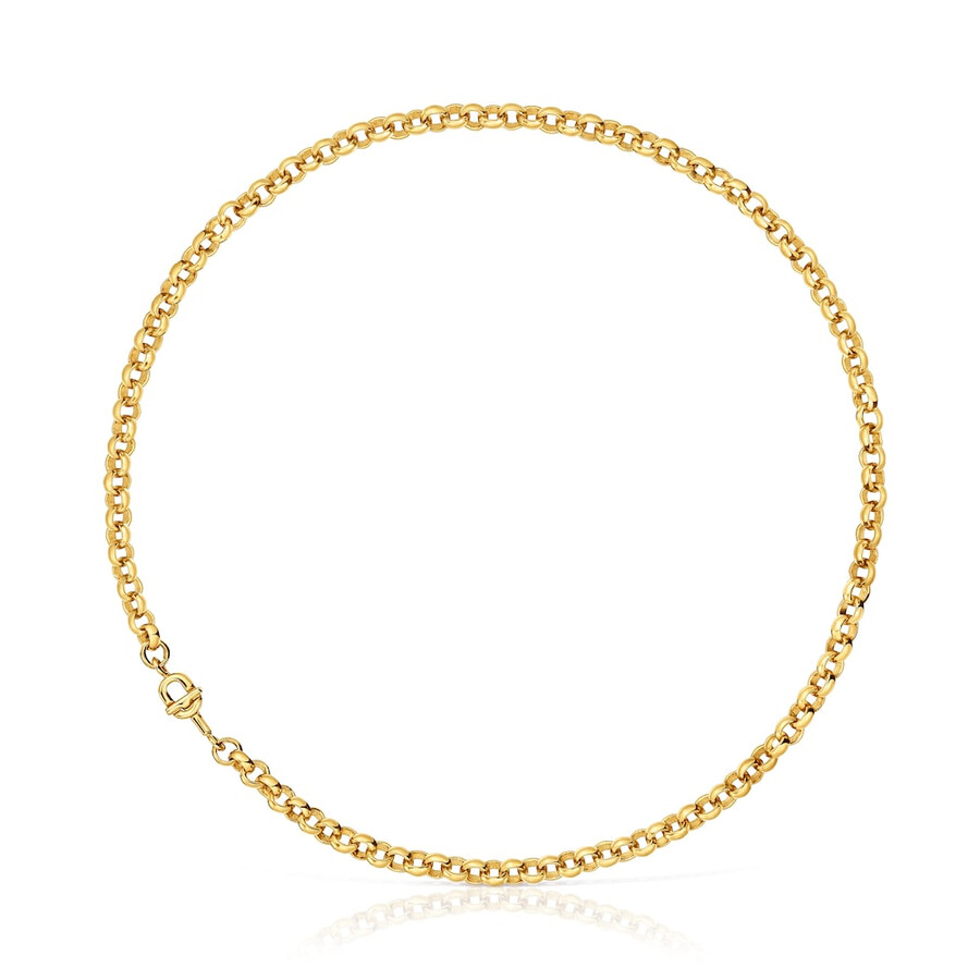 collana corta da 40 cm con placcatura in oro 18kt su argento tous manifesto