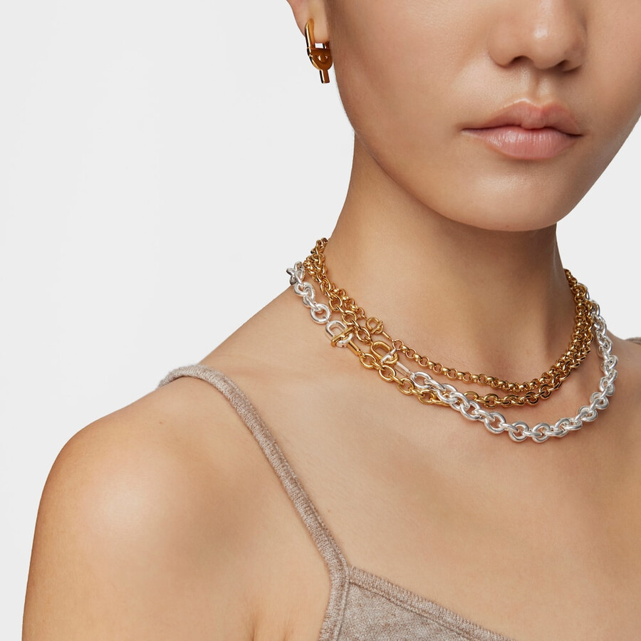 collana corta da 40 cm con placcatura in oro 18kt su argento tous manifesto