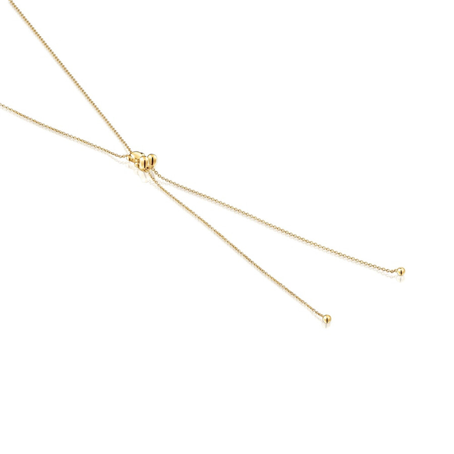 collana media bold bear con placcatura in oro 18kt su argento e motivo a orso