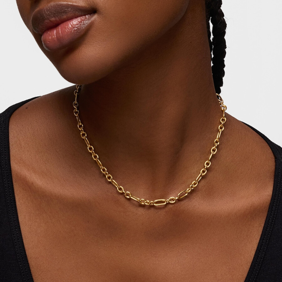 collana corta con anello placcato oro 18kt su argento sweet dolls