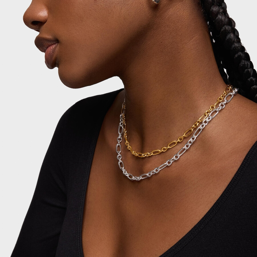 collana corta con anello placcato oro 18kt su argento sweet dolls