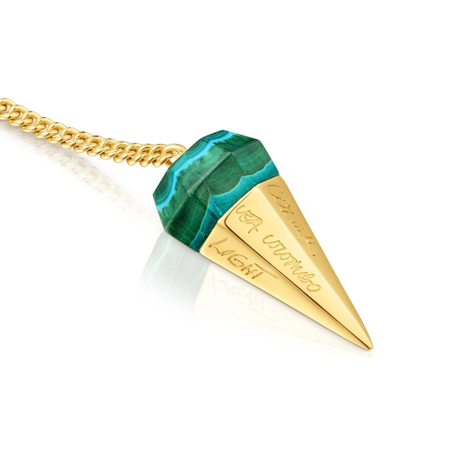 collana corta placcata oro 18kt su argento con malachite crisocolla tous x lea colombo