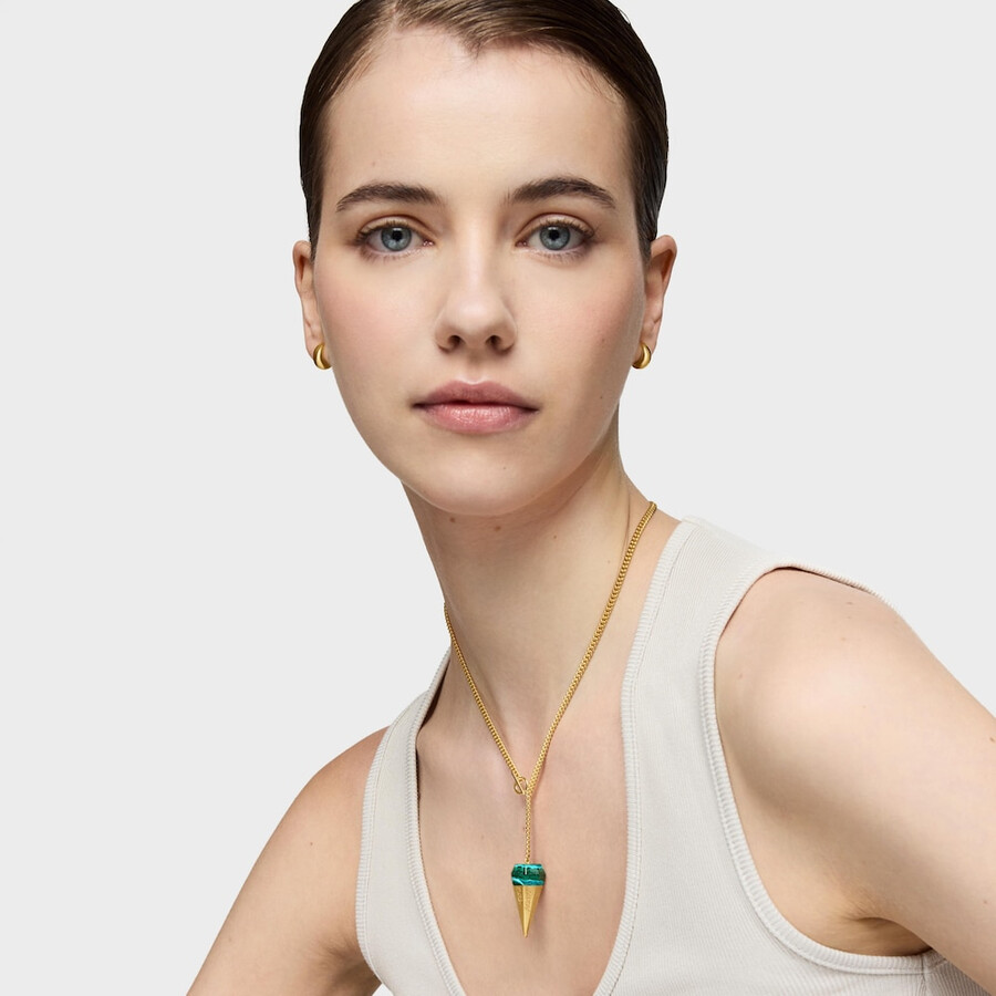 collana corta placcata oro 18kt su argento con malachite crisocolla tous x lea colombo