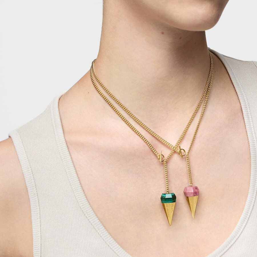 collana corta placcata oro 18kt su argento con malachite crisocolla tous x lea colombo