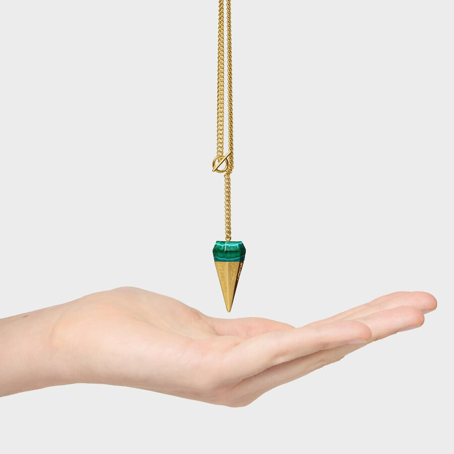 collana corta placcata oro 18kt su argento con malachite crisocolla tous x lea colombo