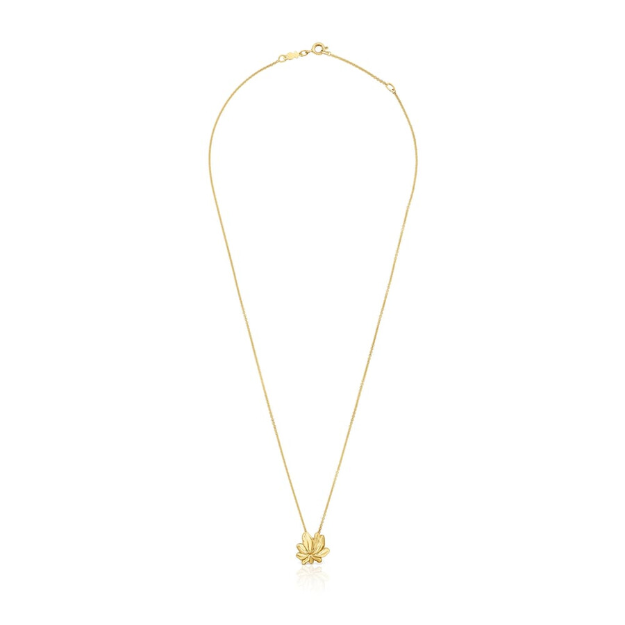 collana corta placcata in oro 18kt su argento con motivo yagrumo
