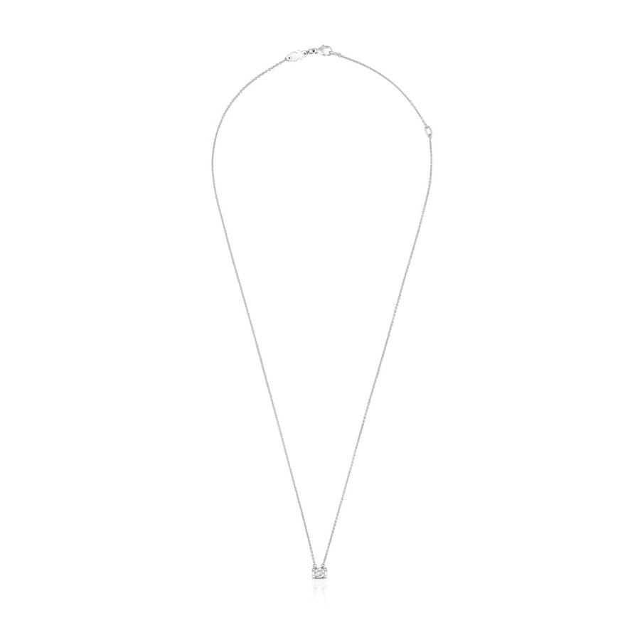 choker in platino con diamante di laboratorio taglio brillante da 025 ct tous sweet diamonds lgd