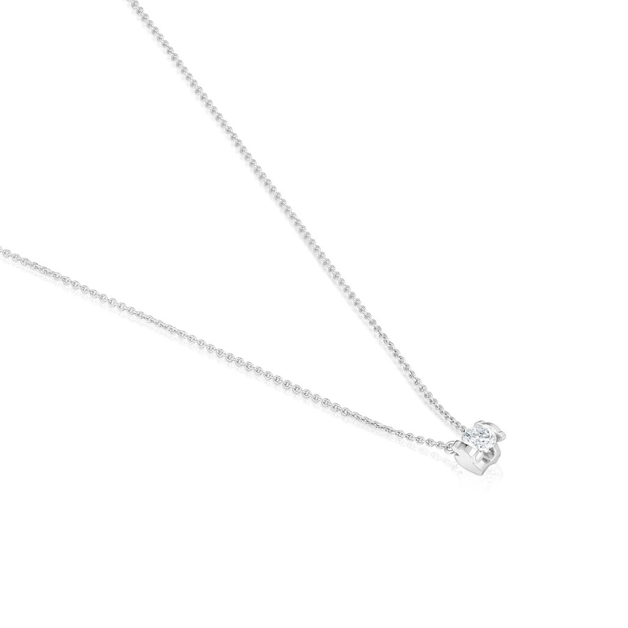 choker in platino con diamante di laboratorio taglio brillante da 025 ct tous sweet diamonds lgd
