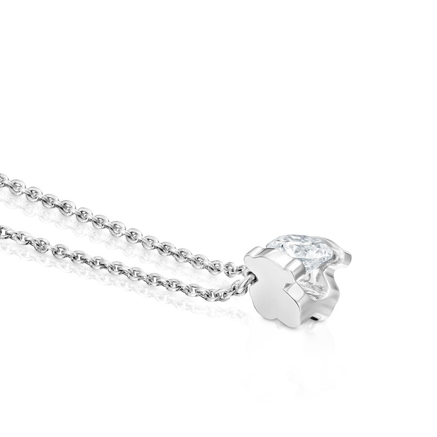 choker in platino con diamante di laboratorio taglio brillante da 025 ct tous sweet diamonds lgd