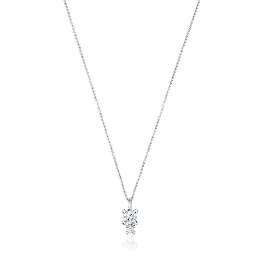 choker in platino con motivo pendente con diamanti di laboratorio da 058 ct tous shine lgd