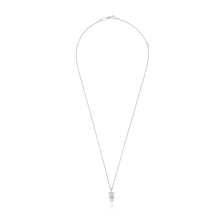 choker in platino con motivo pendente con diamanti di laboratorio da 058 ct tous shine lgd