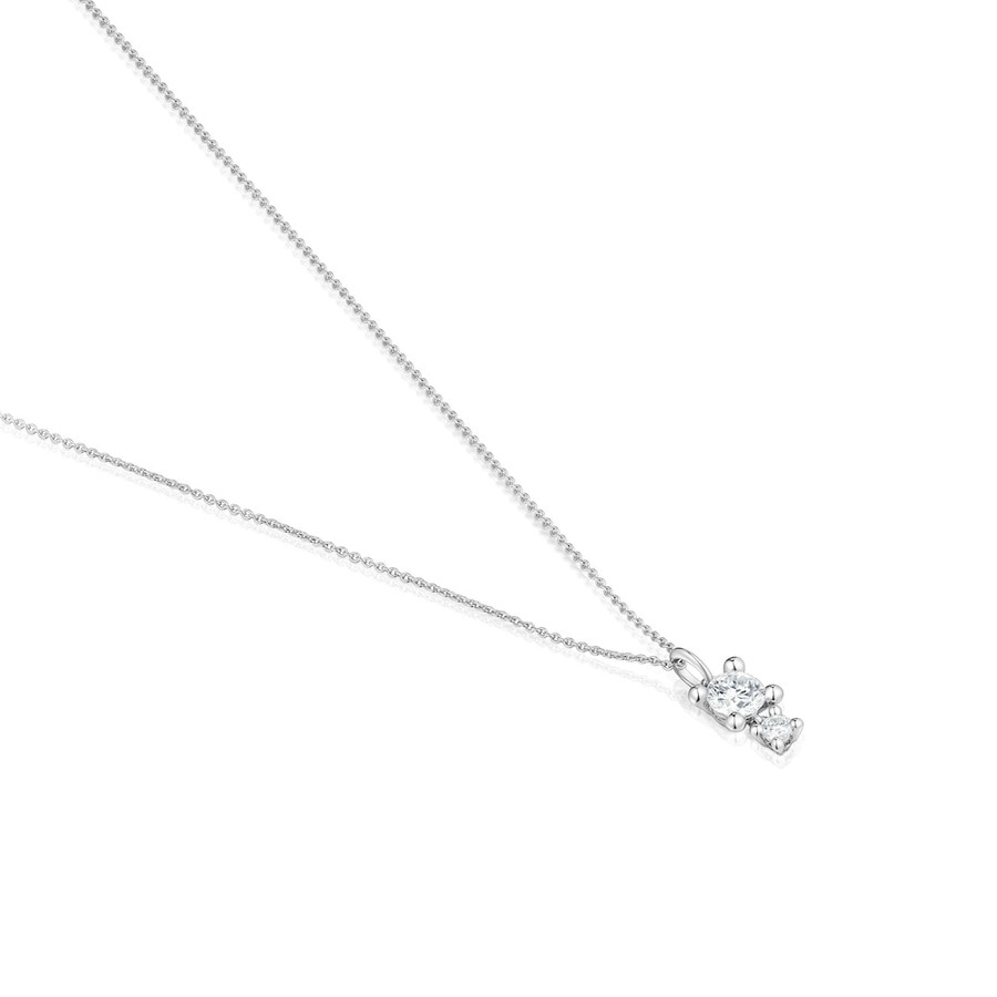 choker in platino con motivo pendente con diamanti di laboratorio da 058 ct tous shine lgd