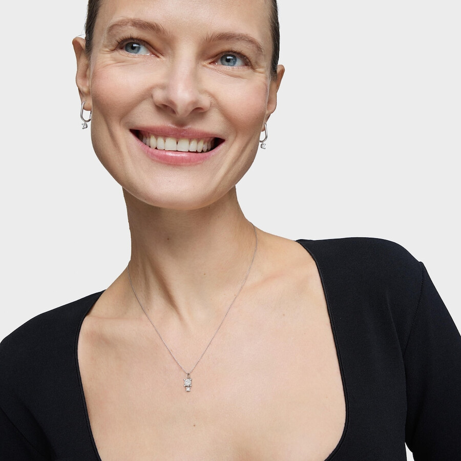 choker in platino con motivo pendente con diamanti di laboratorio da 058 ct tous shine lgd