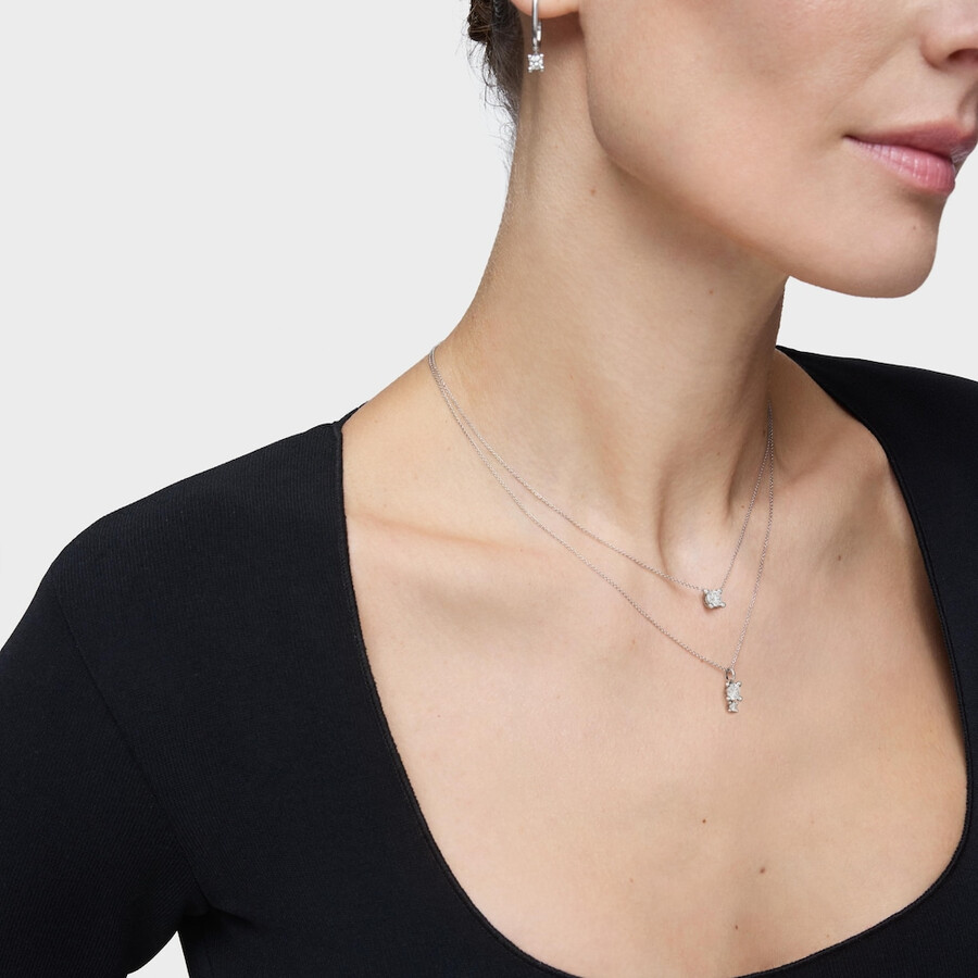 choker in platino con motivo pendente con diamanti di laboratorio da 058 ct tous shine lgd