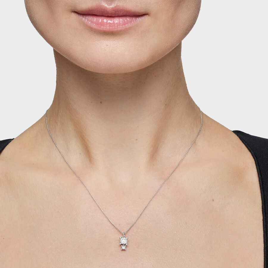 choker in platino con motivo pendente con diamanti di laboratorio da 058 ct tous shine lgd