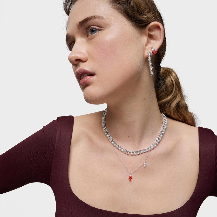 collana corta con motivo a orso in argento e zaffiro arancione bold bear lgg coltivato in laboratorio