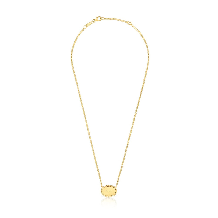 collana corta con placcatura in oro 18kt su placca in argento tous mom