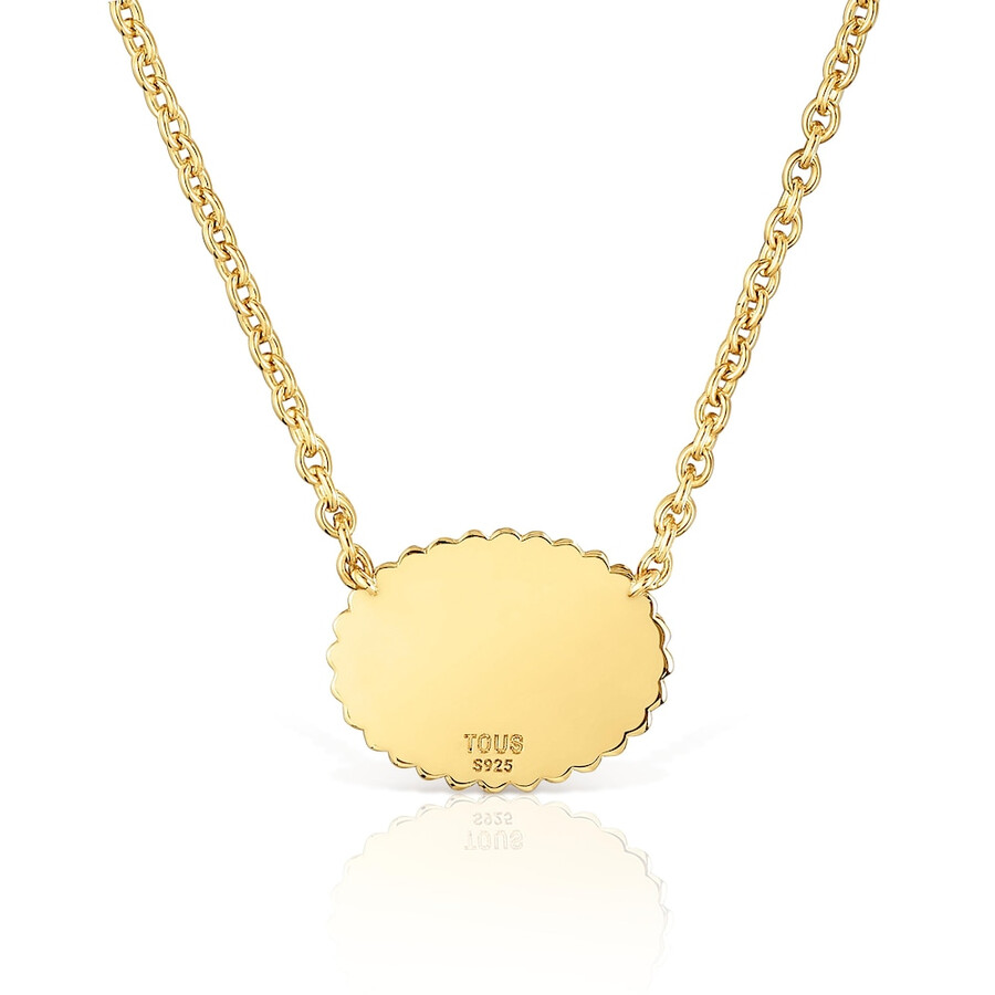 collana corta con placcatura in oro 18kt su placca in argento tous mom