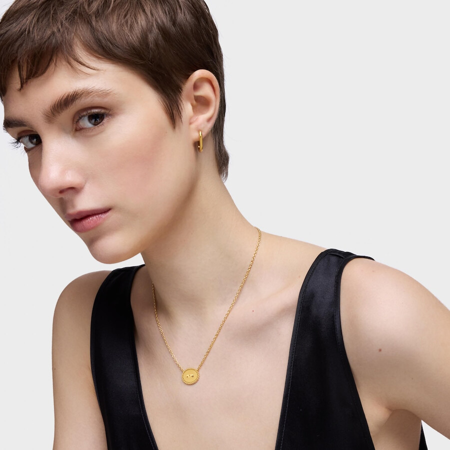 collana corta con placcatura in oro 18kt su placca in argento tous mom