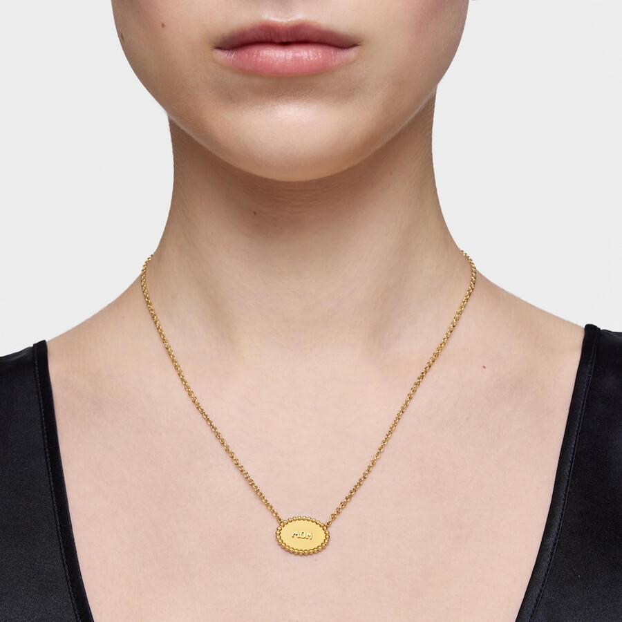 collana corta con placcatura in oro 18kt su placca in argento tous mom