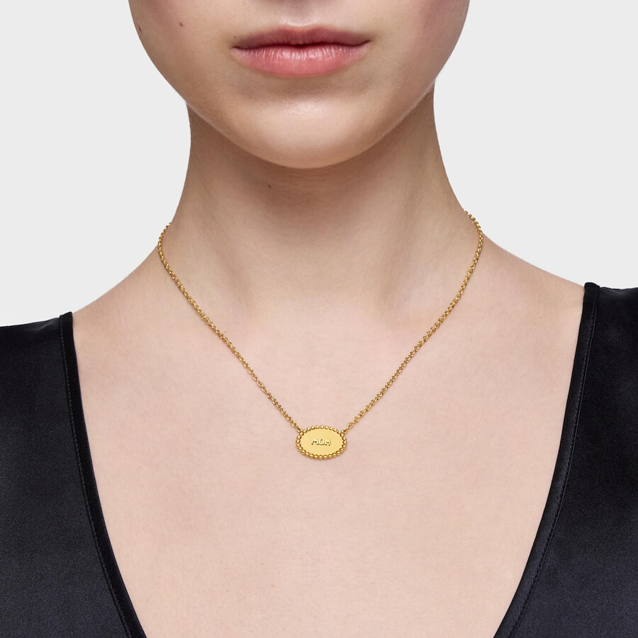collana corta con placcatura in oro 18kt su placca in argento tous mom
