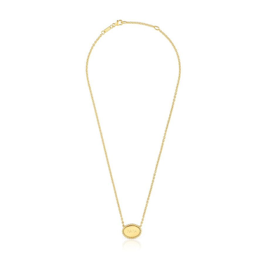 collana corta con placcatura in oro 18kt su placca in argento tous mama