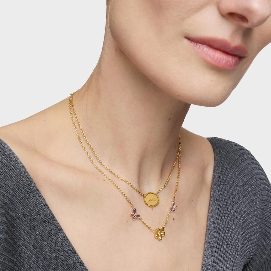 collana corta con placcatura in oro 18kt su placca in argento tous mama