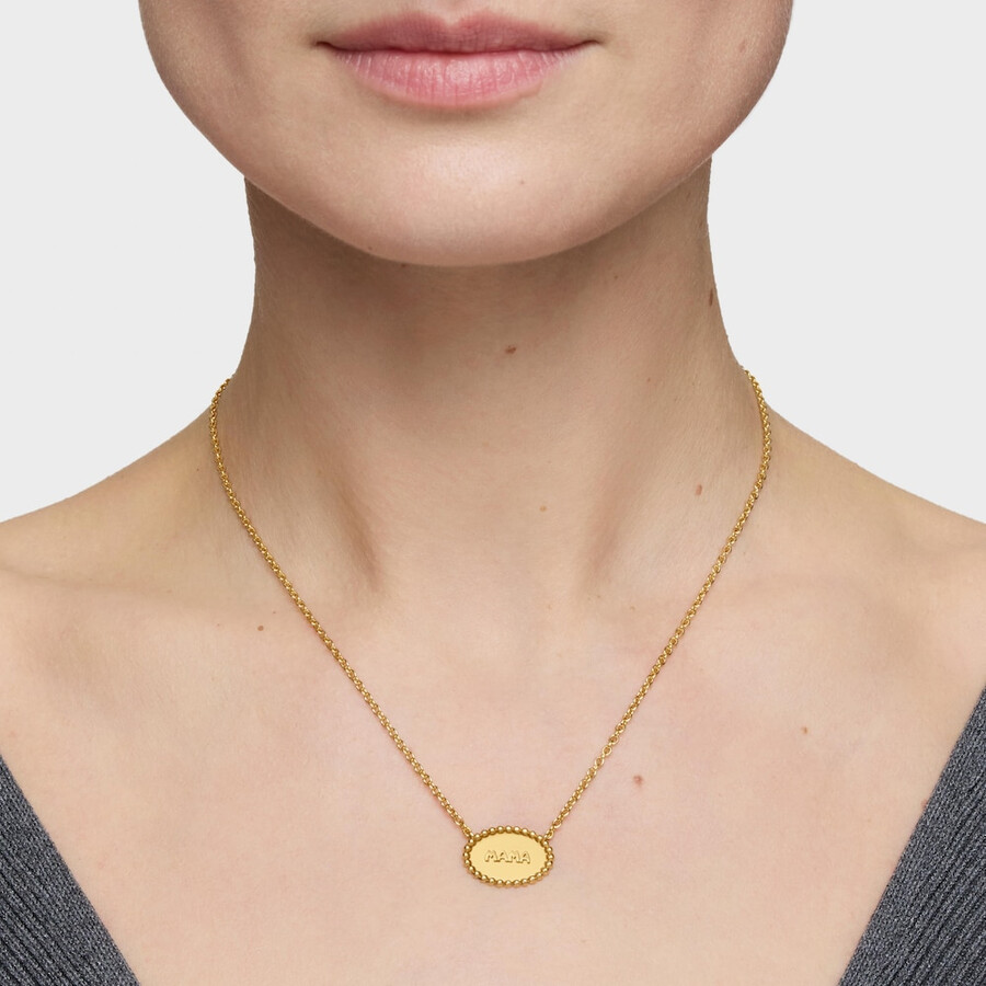 collana corta con placcatura in oro 18kt su placca in argento tous mama