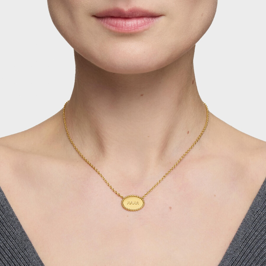 collana corta con placcatura in oro 18kt su placca in argento tous mama