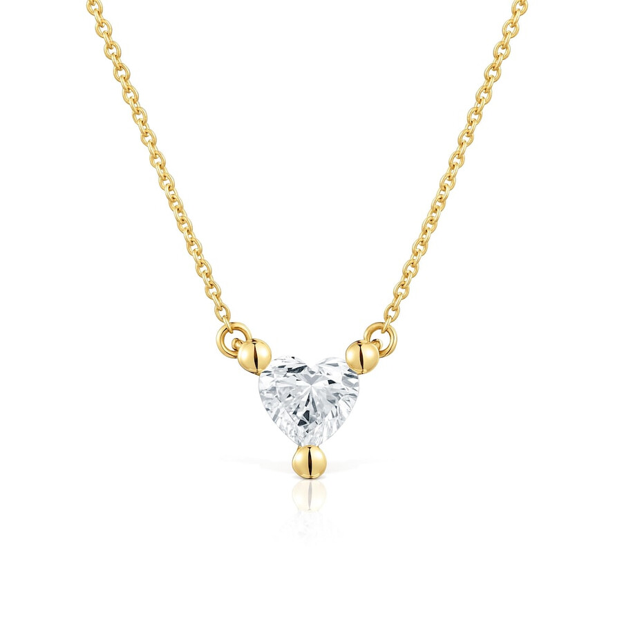collana corta in oro con diamante di laboratorio garden of love lgd