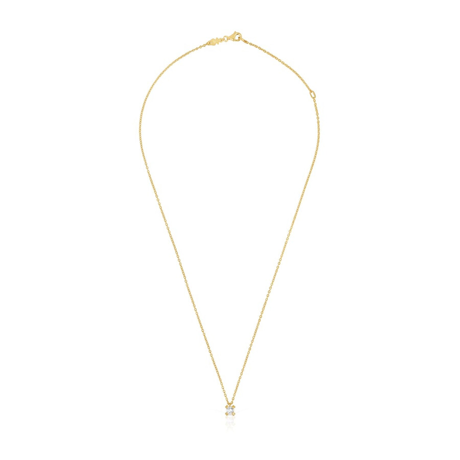 collana corta placcata in oro 18kt su argento con diamanti creati in laboratorio color pills