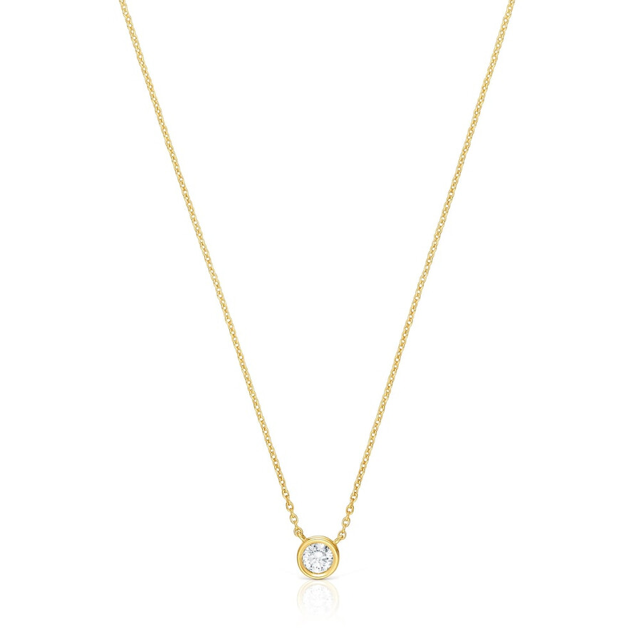 collana corta con placcatura in oro 18kt su argento e diamanti di laboratorio linea lgd