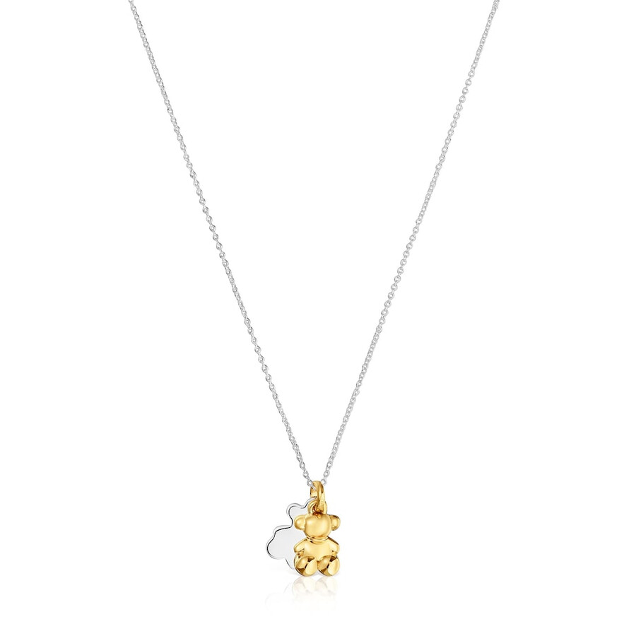 collana bicolore con doppio orso bold bear