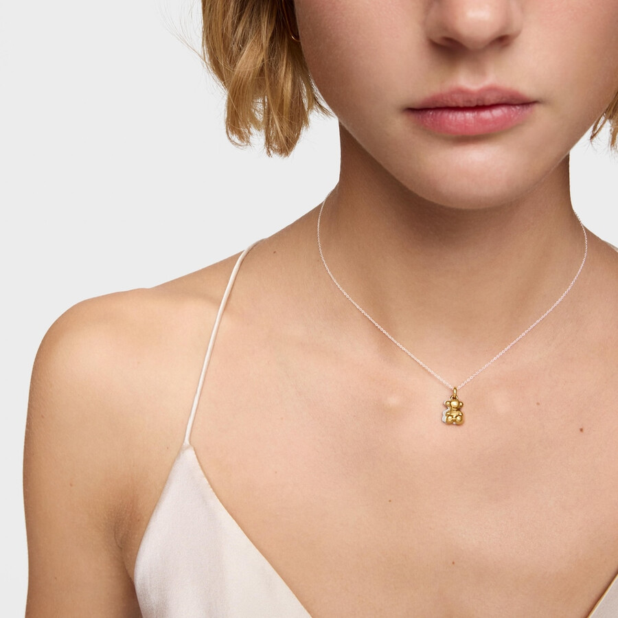 collana bicolore con doppio orso bold bear